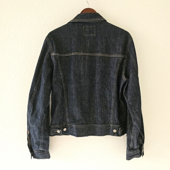 Sisley jean jacket size M denim blue button front trucker style Italy - Picture 7 of 11